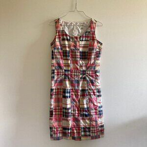Preppy Madras Plaid Patchwork Dress L.L.Bean Size 2